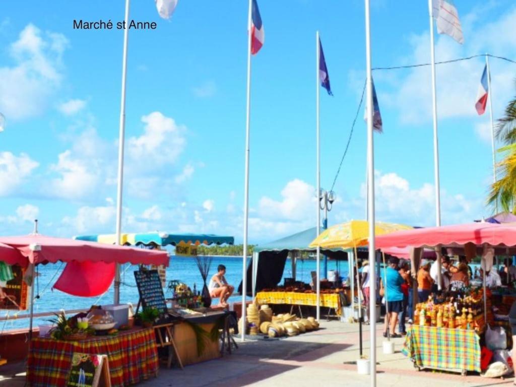 Studio Village Vacances,Vue Mer, Plage A 30M ,Wifi A Sainte Anne Exterior photo